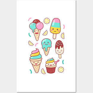 Ice Cream Emoji Mashup #2 Posters and Art